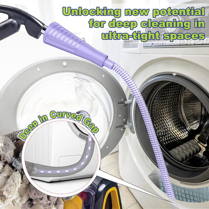 Sealegend Dryer Vent Cleaner Kit Dryer Lint Vacuum Attachment Lint Remover,Dryer Vent Vacuum Hose With Brush Purple