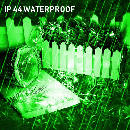 TW SHINE Green Solar String Lights Outdoor, Total 80 FT 240 LED Solar Powered Waterproof Fairy Lights 8 Modes Copper Wire Christmas St. Patrick's Day Party Tree Wedding Yard Decorations, 2 Pack