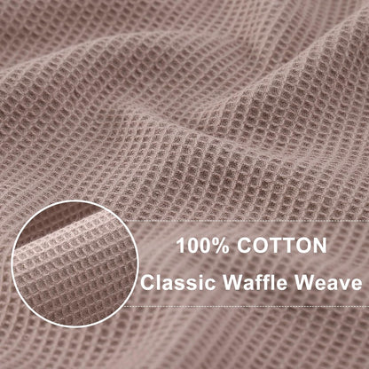 Homaxy 100% Cotton Waffle Weave Dish Cloths - 8 Pack Soft and Absorbent Dish Towels - 12 x 12 Inches Quick Dry Dish Rags - Brown