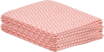 Superio Handy Wipes For Kitchen - Red Reusable Multi-Purpose Heavy-Duty Cleaning cloth for house, Bathroom, and office. Disposable Dish Towel (10)
