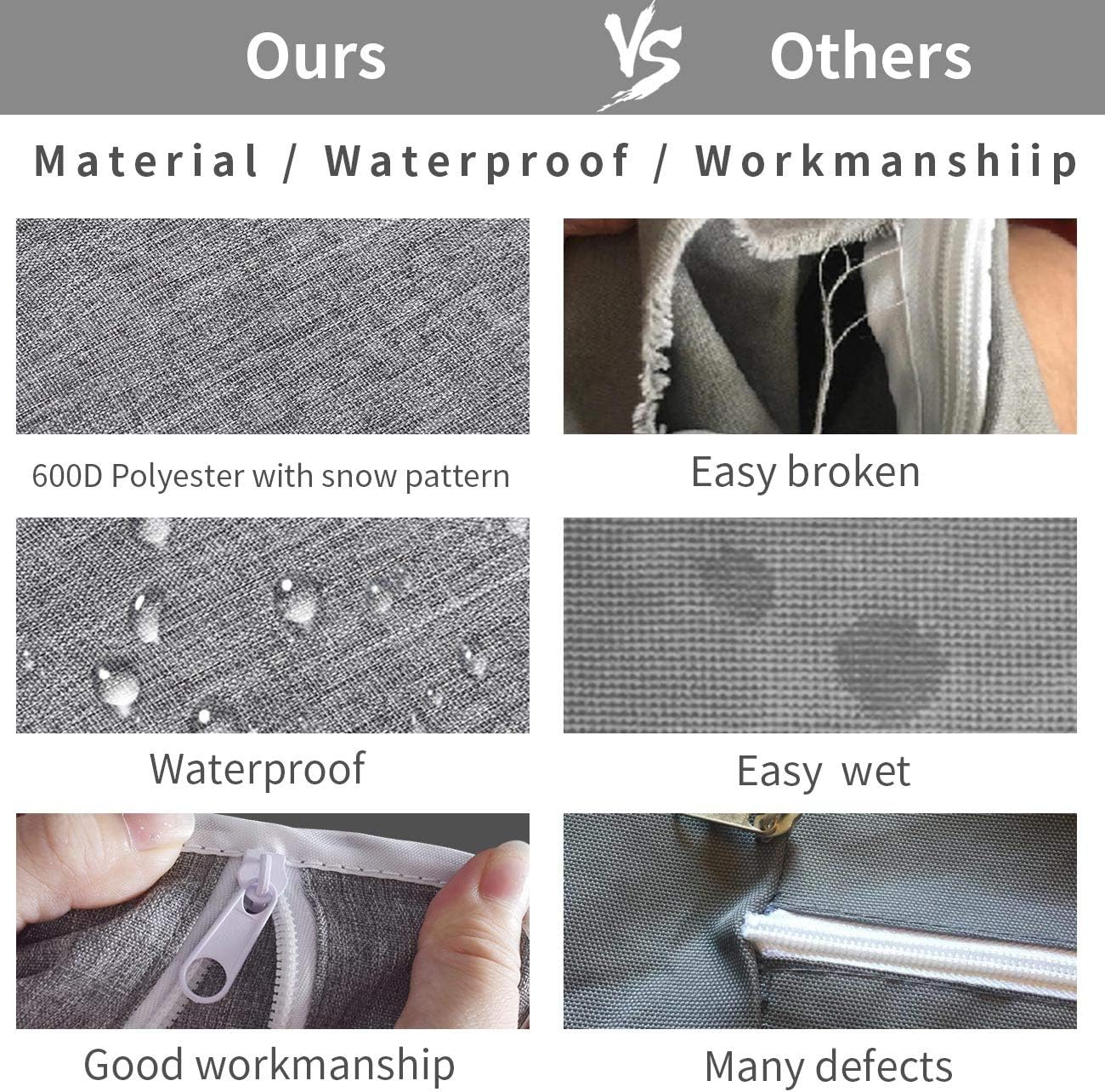 KEEPJOY Saves Space Door-Hanging Laundry Bag,Door Hanging Laundry Hamper with 2 Different Types of Hooks, Oxford Fabric Hanging Laundry Basket for Clothes Size 30"X20" -2 Pack Gray