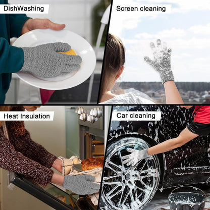 Plant Dusting Gloves, Microfiber Dusters for Cleaning Kitchen Indoor Mitt for House Use Desk Window Blind Screen Wash