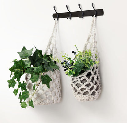 3PK Wall Planters for Indoor Plants, Macrame Plant Hanger | Wall Planter, Plant Hanger, Hanging Planter (3PK, for 4 inch Pot)