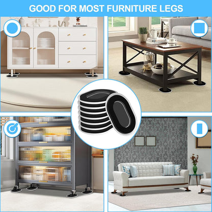 Upgrade Furniture Sliders, Furniture Sliders for Carpets, Oval Moving Pads with 8 PCS 5.8 * 4.3" Carpet Sliders+1 Lifter, Furniture Moving Sliders for Easy Move Bed Tables Cabinet, Protect Carpets