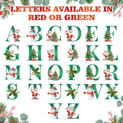 Personalized Christmas Ornaments 2025, Custom Initial Ornaments A-Z Monogram Ceramic Christmas Ornament