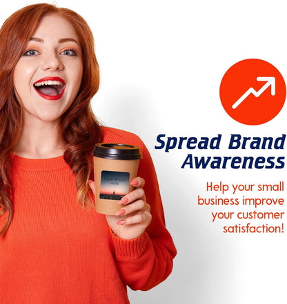 100 Custom Vinyl Stickers - Upload Your own Image, Text, Design, Logo - Personalized Logo Labels for Handmade, Packaging, Bottle, Jars, Candle, Brand Stickers (City, 2x2 Square)