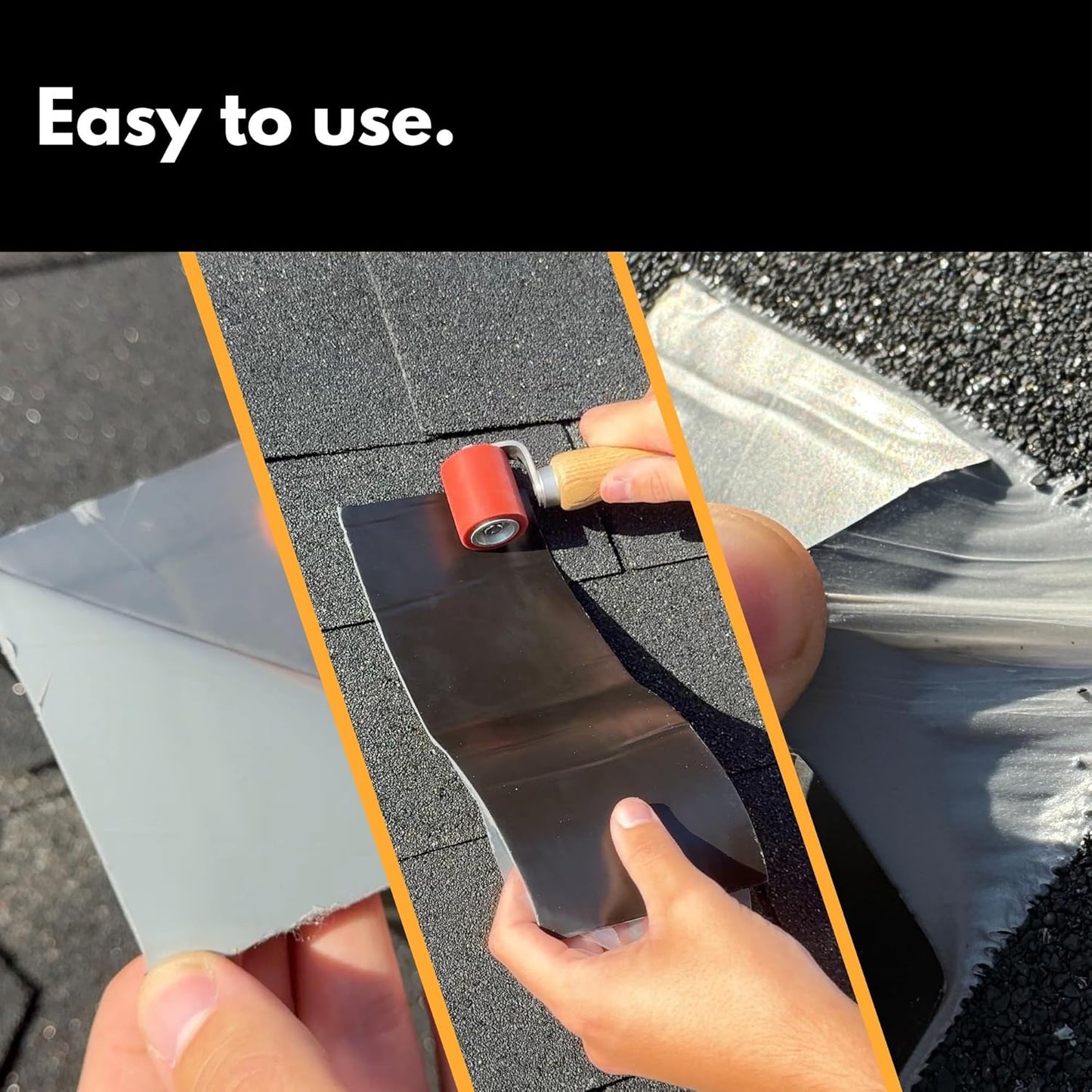 HSS Sealant Tape with MicroSealant - Waterproof Commercial Roofing Tape for Roof and RV Repair - UV- & Weatherproof - Black - 4 inch x 25 feet