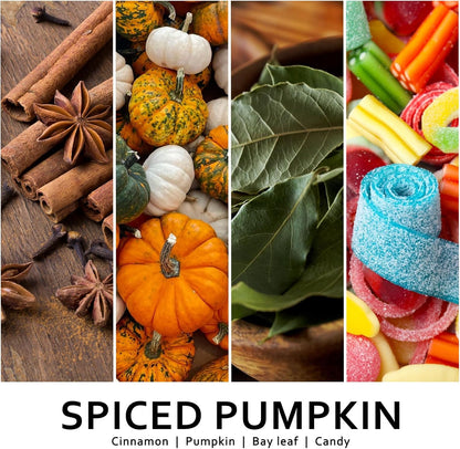 Pumpkin Candle, Fall Scented Candles for Halloween Easter Thanksgiving Day, 9oz Aromatherapy Soy Wax Non Toxic Candle for Home Scented 40 Hours Bruning- Birthday Halloween Gifts for Women Men
