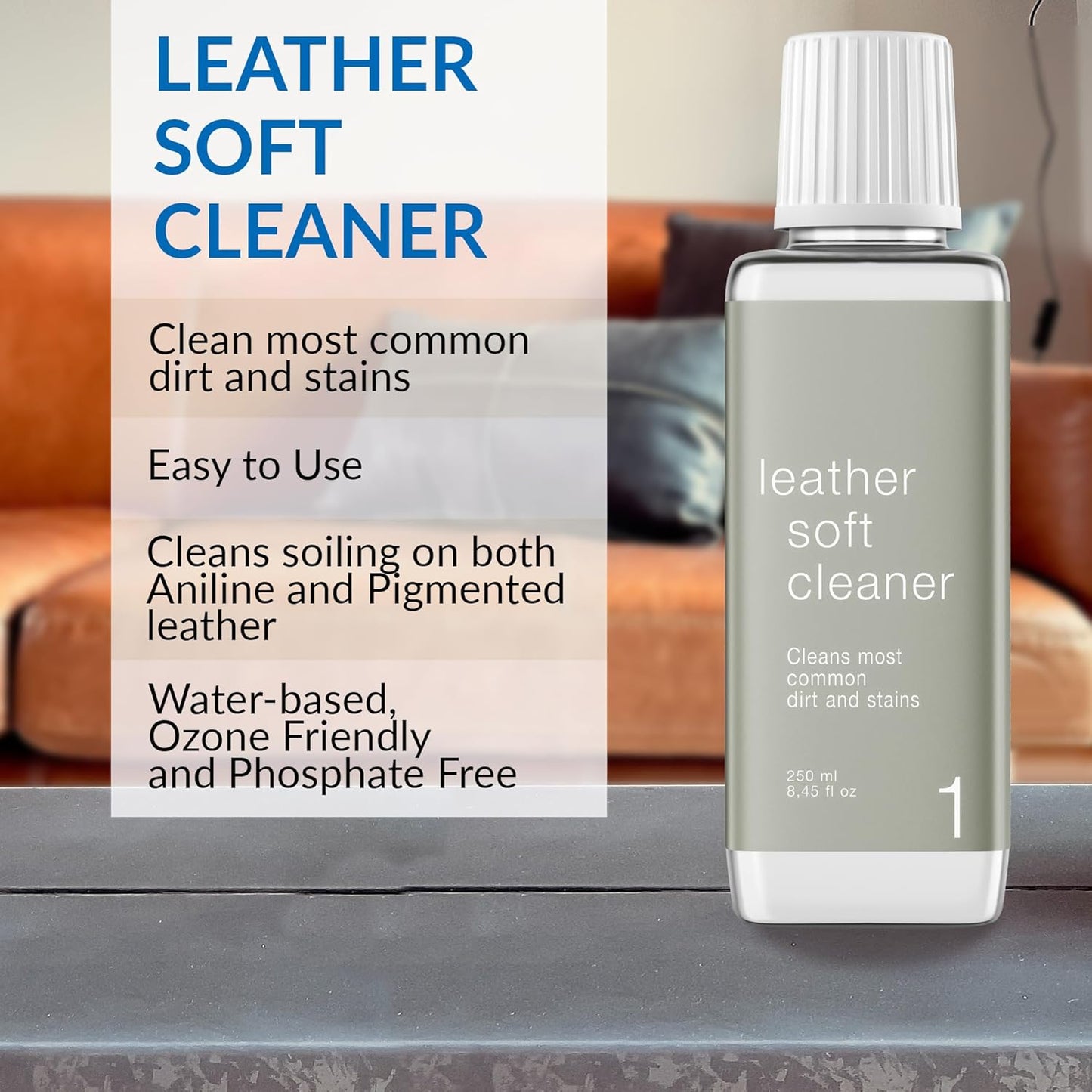 Leather Master Leather Care Kit | Leather Cleaner and Conditioner Kit | Cleans & Restores Car Seats, Furniture, Purses, Jackets | Includes Leather Cleaner, Leather Conditioner, Sponge & Wipes