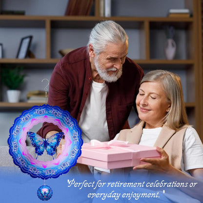 Butterfly Wind Spinners Outdoor,12 Inch Butterfly Gifts for Women Mom Grandma Wife,3D Butterflies Decorations Wind Spinners for Garden Yard Proch