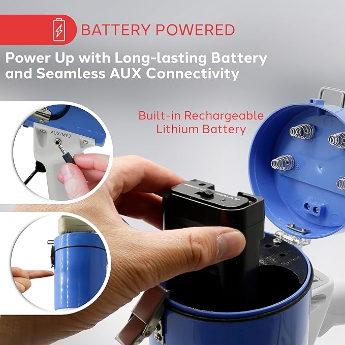 Pyle Megaphone PA Bullhorn Speaker - Built-in Siren 50 Watts Rechargeable Battery- 10 Sec Record Function for Football Baseball Basketball Cheerleading Fans Coaches or for Safety Drills - (PMP59IR)