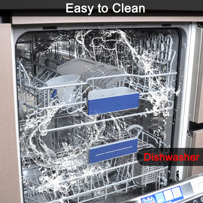 Sponge holder for kitchen sink caddy accessories gadgets, dish soap brush holder for sink organizer, soap tray holder drainer rack for bathroom -Gray