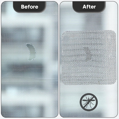 14 Sheets Window Screen Patches Repair Kit, Grey/Black 3 Sizes Window Screen Repair Kit for Mesh Screen Door, Strong Adhesive Fiberglass Quick Screen Repair Tape