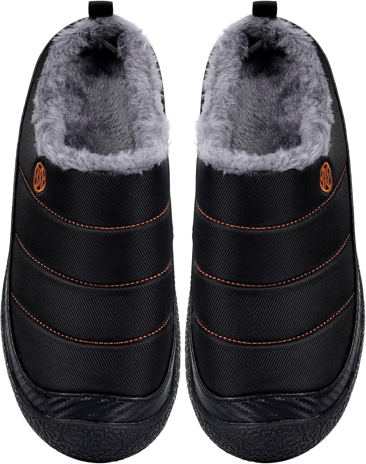 Womens Mens House Slippers Slip on Snow Winter Warm Fully Fur Lined Slippers Indoor Outdoor Shoes