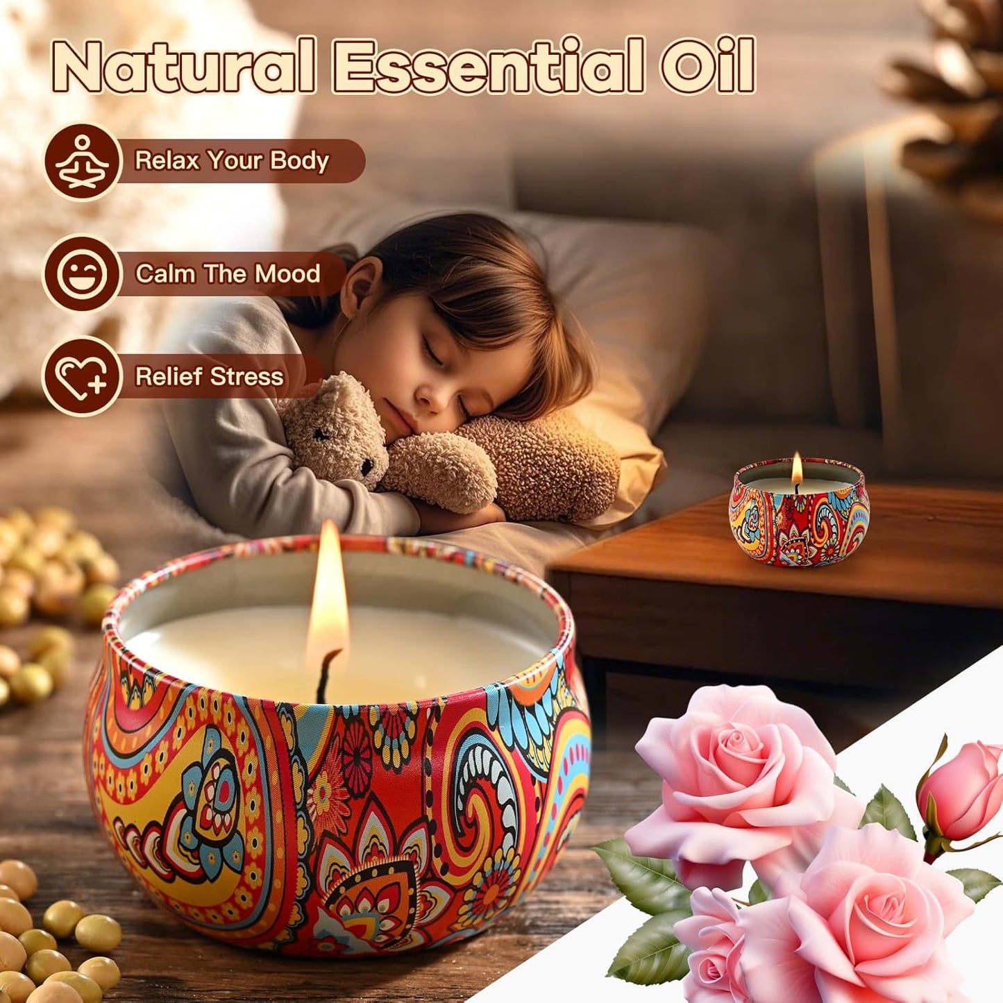 Scented Candles Gift Set, 12 Pack Candle for Home Scented, Candles Clearance with Gift Box, Aromatherapy Non Toxic Candle for Men, Women, Friends Birthday, Mother's Day