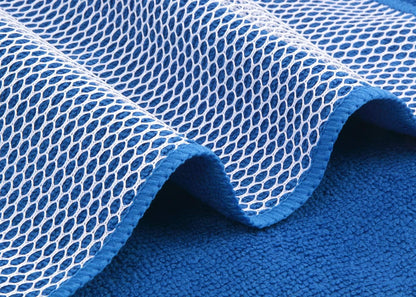 SINLAND Absorbent Microfiber Dish Cloths for Washing Dishes Best Kitchen Cloths Cleaning Cloth with Poly Scour Side 12Inchx12Inch 5 Pack Dark Blue