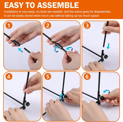 Metal Trash Bag Holder - Garbage Bag Holder Frame Holds 30-45 Gallon Plastic Bags-Multi-Use Outdoor Leaf Bag Stand for Yard Camping Garden Lawn Party Supplies (2pcs)