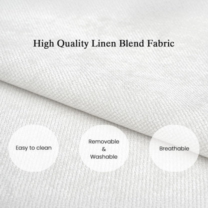 JACH Sectional Couches for Living Room, 3 Seater Cloud Sectional Couch with Deep Seat, Down Filled Modular Sofa, Covers Removeable & Washable, Sofas Furniture for Living Room, White