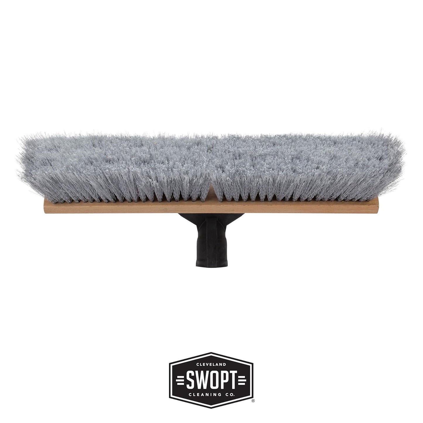 SWOPT 18” Premium Multi-Surface Push Broom Head — Indoor and Outdoor Push Broom — Cleaning Head Interchangeable with All SWOPT Cleaning Products for More Efficient Cleaning and Storage