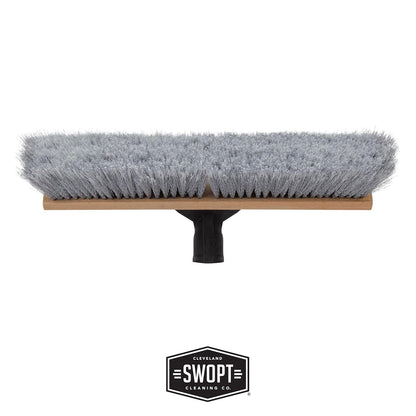 SWOPT 18” Premium Multi-Surface Push Broom Head — Indoor and Outdoor Push Broom — Cleaning Head Interchangeable with All SWOPT Cleaning Products for More Efficient Cleaning and Storage