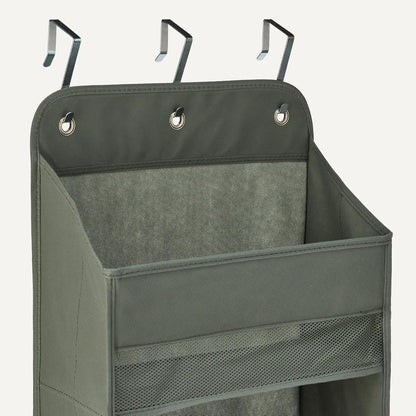 Amazon Basics 5 Tier Over the Door Organizer, Large, 6.4 x 54.5 x 14.9 in, Dark Grey