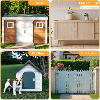 Alise Flip Latch Gate Latch,Shed Door Latch Barn Door Lock Shed Lock Shed Latch,Stainless Steel Locking Latches for Shed Barn Fence Chicken Dog Cage Window Cabinet Backyard Garage,Brushed,S-Size