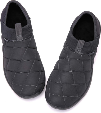 KUBUA Slippers for Men and Womens Indoor House Shoes Plush Slip on Outdoor Garden Loafers