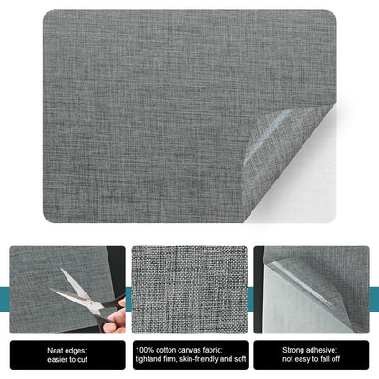 J.CARP 2Pcs Linen Repair Patches, Large Self-Adhesive Fabric Patch for Sofas, Couch, Furniture, Car Seats (8 * 11 inches-2PCS Light Gray)