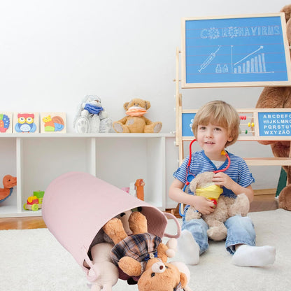 Cotton Rope Laundry Basket Hamper for Clothes Woven Storage Basket for Living Room Bedroom Boho Tall Rope Baskets for Blanket Toys Pillow Towels Baby Nursery Hamper Bin Large light pink