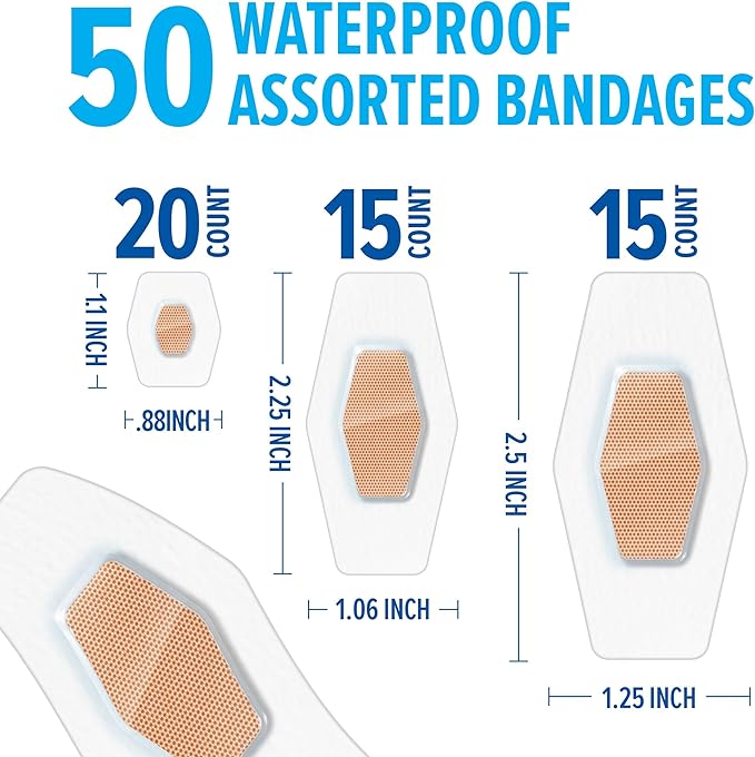 Nexcare Waterproof Clear Bandages, Covers And Protects, Assorted Sizes, 3 Packs, 150 Count