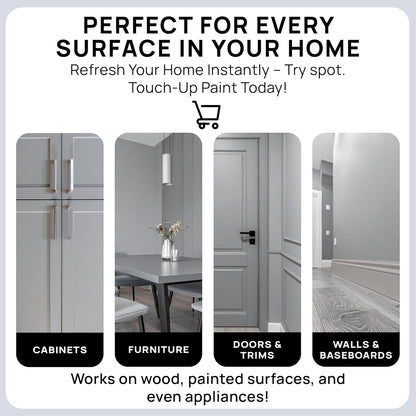 spot. Touch-Up Paint | Matte Finish for Cabinets, Walls, Doors & Furniture | Multi-Tone Gray Repair Kit | Quick-Dry, Self-Priming, Low-Odor, Eco-Friendly | No-Sanding or Primer Needed | 3 Pack