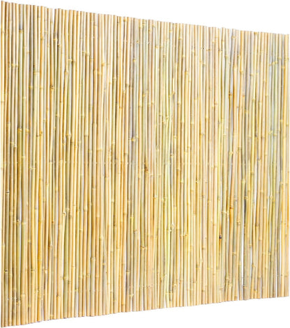 VEVOR Natural Rolled Bamboo Fence, Eco-Friendly Privacy Screen - 6 ft H x 8 ft L x 0.75 in D, Decorative for Garden, Backyard, Balcony, Patio, Pool Side