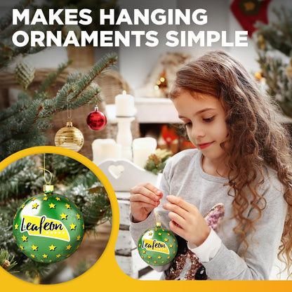 Leafeon Pack Christmas Ornament Hooks - Ornament Hanger for Christmas - Essential Hooks for Ornament Hangers (300 pcs Gold)