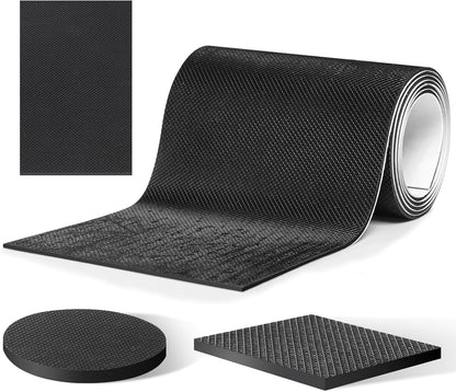 CHUNZEXI Self Adhesive Non Slip Furniture Pads 4”x40” Rubber Floor Protectors, Cuttable Anti Skid Grippers for Hardwood Floors, Scratch and Slide Protection