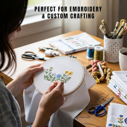 Flour Sack Towels| Tea Towel for Crafts| Kitchen Dish Cotton Blank Towel for Embroidery|Baking Bread Proofing Linen Cover| Thick Absorbent Quick Dry| 2 Pack 18"x28" White