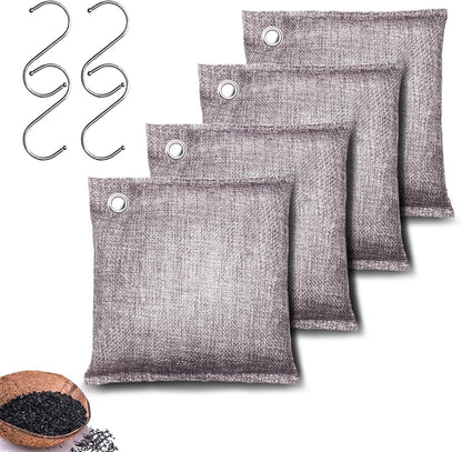 Activated Charcoal Odor Absorber, Odor Eliminator for Strong Odor,Coconut Shell Charcoal Air Purifying Bags for Home Car Closet Pet, Smoke Room Deodorizer