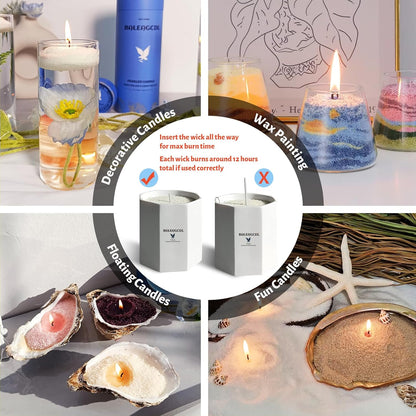 Unscented Light Green Pearled Candle 18oz Luxury Sand Candle Granulated Wax - 30 Cotton Wicks – Wax for Candle Making Decorative Candles Smooth and Clean Burning Lasts up to 120 Hours