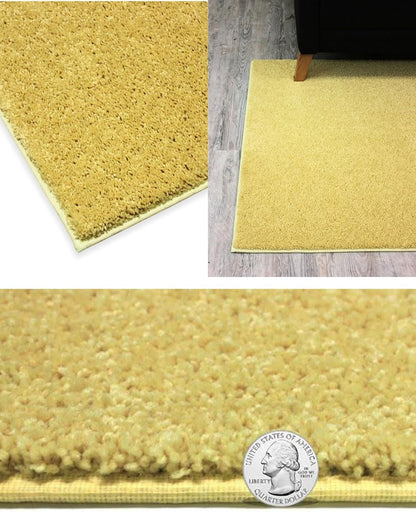 KOECKRITZ Soft and Colorful Kids Classroom Area Rugs (Passes Flammability Pill Test) Many Sizes and Bright Colors to Select from (8' x 8', Lemon)