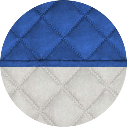 PureFit Reversible Quilted Oversized Recliner Sofa Cover, Water Resistant Furniture Protector, Washable Couch Cover with Elastic Straps for Kids, Pets (Large, Classic Blue/Ivory)