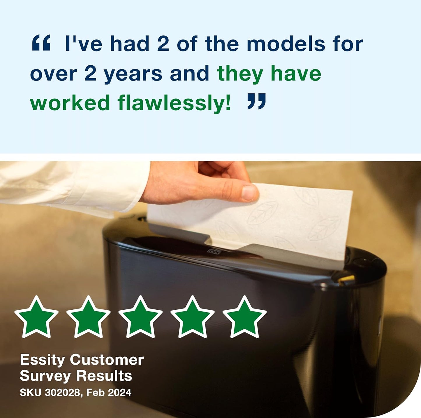 Tork Xpress Paper Towel Dispenser, Black, Single-Dispensing, Compatible with H2 Refills, Space-Saving Design (302028)