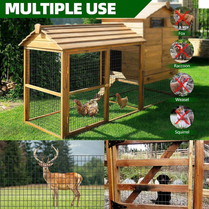 Welded Wire Fence, 25ft(L) x 36inch(H) Garden Fence for Dog, 2 Inch x 3 Inch 16GA Fencing for Chicken, PVC Coated Anti-Rust Roll Metal Wire Mesh Fence for Yard Vegetable, Black