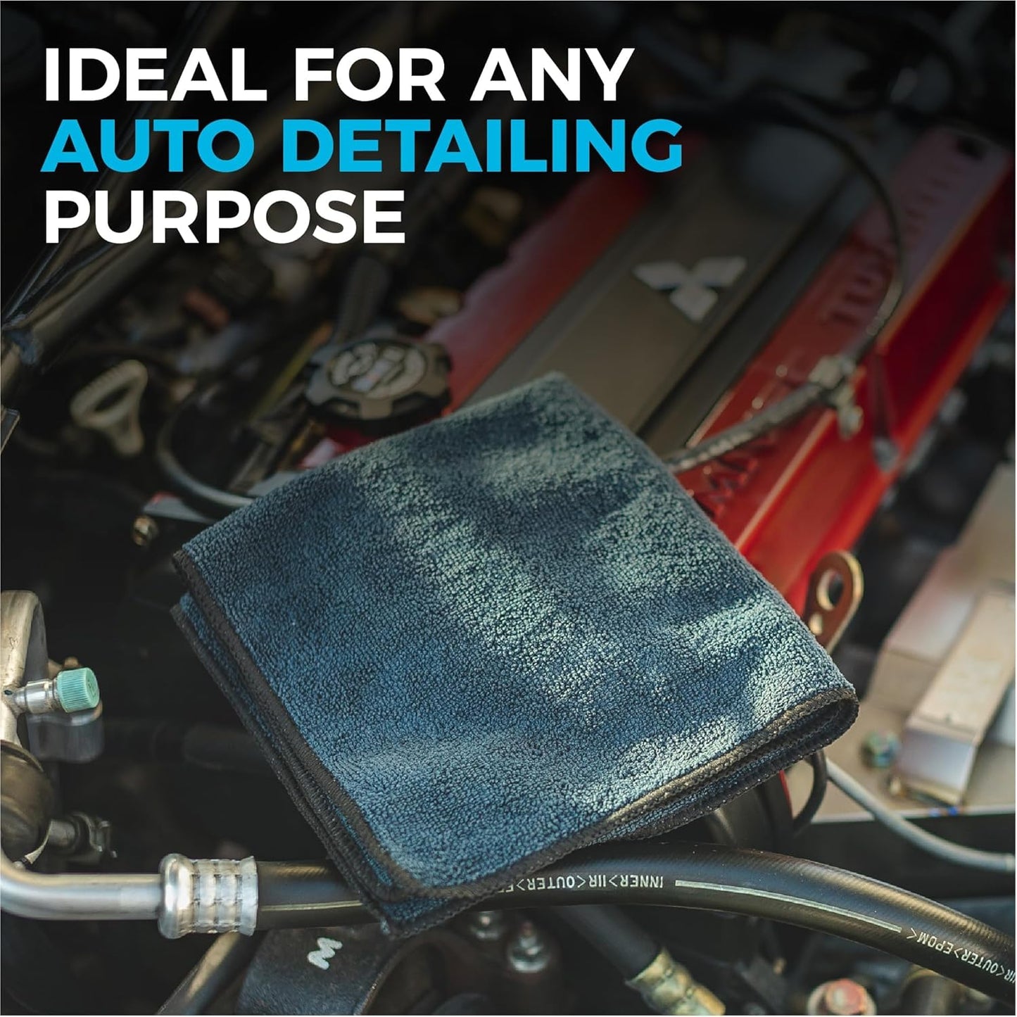 The Rag Company - All-Purpose Microfiber Terry Cleaning Towels - Commercial Grade, Highly Absorbent, Lint-Free, Streak-Free, Kitchens, Bathrooms, Offices, 300gsm, 16in x 16in, Red (12-Pack)