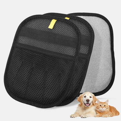 2Pcs Magic Brush Pet Hair Remover, Five-Finger Electrostatic Cat & Dog Hair Removal Gloves for Furniture, Couch, Carpet, Bedding, Reusable Cleaning and Grooming Mitts