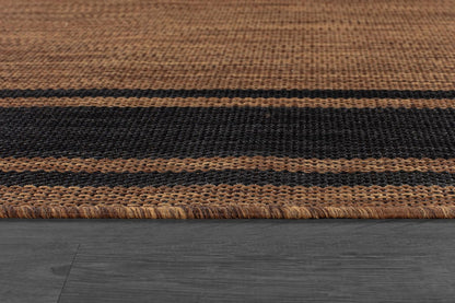 Beverly Rug Large Outdoor Rug 9x12 Modern Bordered Area Rugs for Indoor and Outdoor Patio Deck Porch Garden Waterproof Weather Sun Resistant Washable Outside Carpet (9 x 12 Gold)