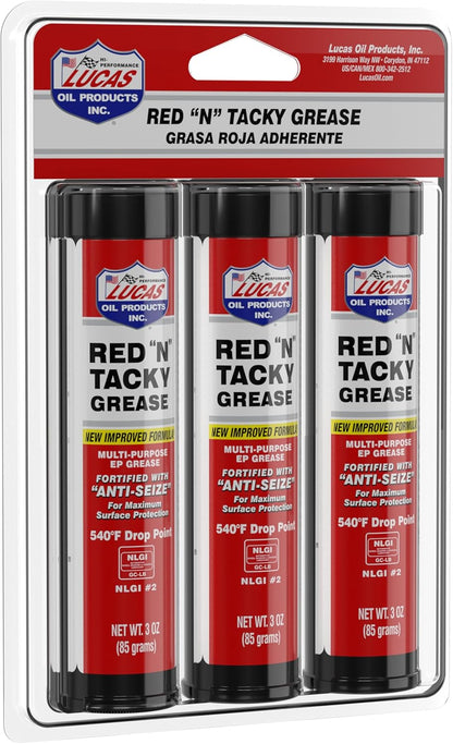 Lucas Oil 10318 Red N Tacky Grease 3 Ounce Combo Pack