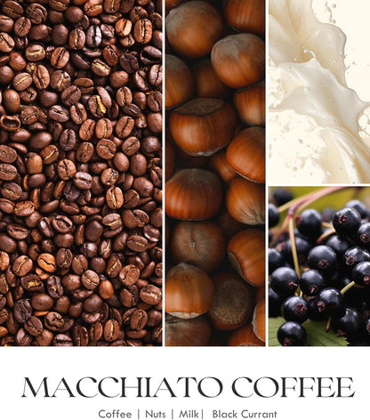 AOOVOO Macchiato Coffee Scented Candles for Women - Aromatherapy Candle with Crystals Inside, 10oz, 60H Burning Time, Soy Candles for Home Scented, Birthday Gifts Candle for Women Mom