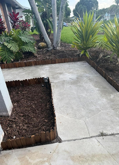 Wood Garden Edging, Wooden Fence Border Decorative Small Picket Panels for Flower Bed Barriers and Landscape Fencing (5.9" H x 47" L, 1 Pack)