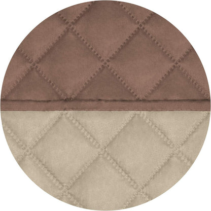 PureFit Reversible Quilted Sofa Cover, Water Resistant Slipcover Furniture Protector, Washable Couch Cover with Non Slip Foam and Elastic Straps for Kids, Pets (X Large, Brown/Beige)