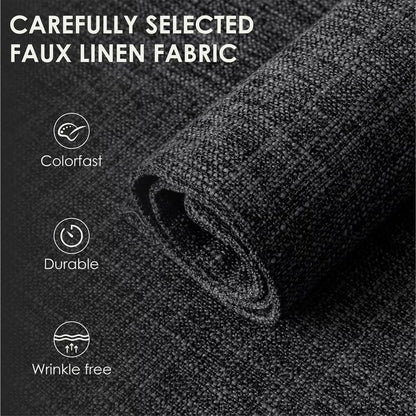 Placemats Set of 6, Bilayer Thickened Linen Place Mats Heat Resistant Machine Washable Wrinkle Free Carefully Selected Polyester Mats for Kitchen/Dining/Coffee Table (Charcoal Grey)