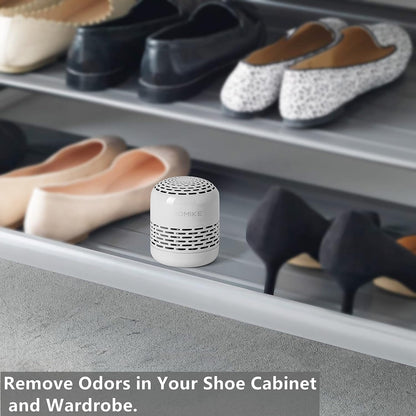 HOMIKE Refrigerator Deodorizer, Odor Eliminator,Last up to 10 Years for Car,Closet,Shoes Cabinet,Fridge and Freezer,Outperforms Baking Soda and Activated Carbon(White)